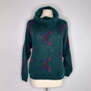 Cambridge Spirit vintage 80’s cowl neck oversized loose knit sweater size small